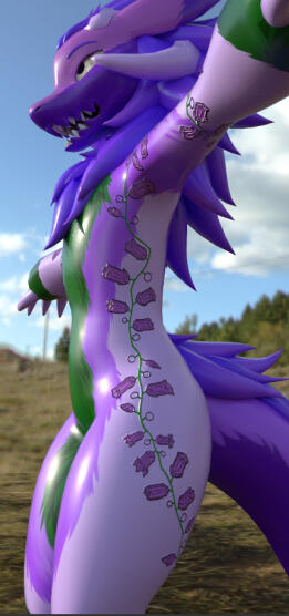 Wickerbeast with flower around all body manual made it