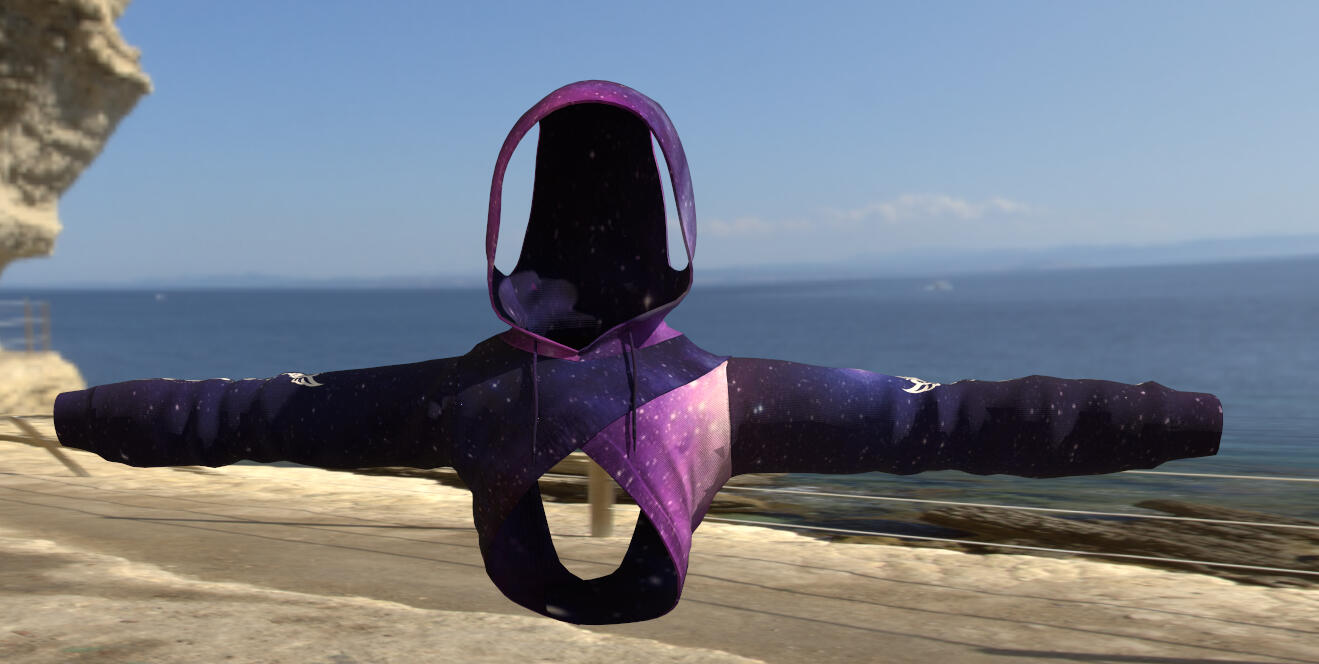 Hoodie with universe fantasies